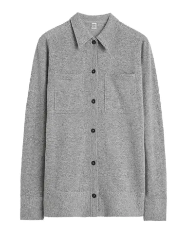 TOTEME Cashmere Patch Pocket Shirt | Thumbnail 2 TOTEME Cashmere Patch Pocket Shirt | Thumbnail 2