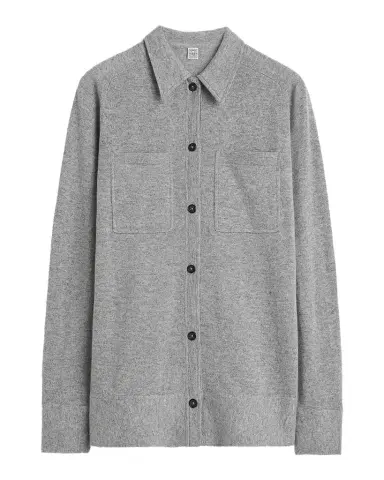 TOTEME Cashmere Patch Pocket Shirt | Thumbnail 1 TOTEME Cashmere Patch Pocket Shirt | Thumbnail 1