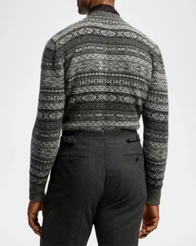 Ralph Lauren Men's Fair Isle-Style Cashmere-Blend Sweater | Thumbnail 3 Ralph Lauren Men's Fair Isle-Style Cashmere-Blend Sweater | Thumbnail 3