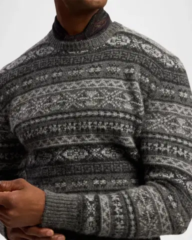 Ralph Lauren Men's Fair Isle-Style Cashmere-Blend Sweater | Thumbnail 5 Ralph Lauren Men's Fair Isle-Style Cashmere-Blend Sweater | Thumbnail 5