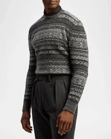 Ralph Lauren Men's Fair Isle-Style Cashmere-Blend Sweater | Thumbnail 6 Ralph Lauren Men's Fair Isle-Style Cashmere-Blend Sweater | Thumbnail 6