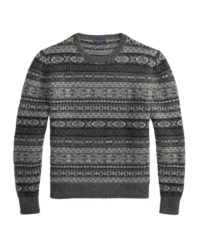 Men's Fair Isle-Style Cashmere-Blend Sweater Men's Fair Isle-Style Cashmere-Blend Sweater