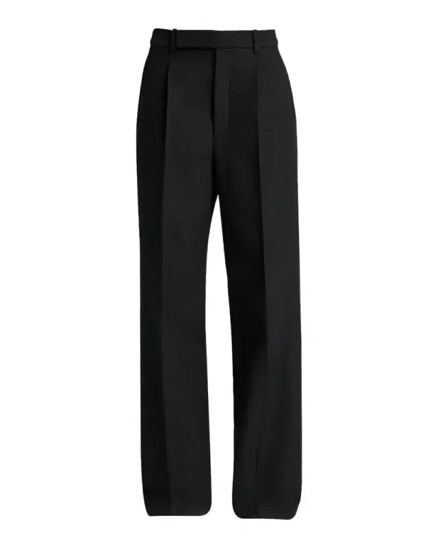 Wool Grain De Poudre Straight-Leg Trousers Wool Grain De Poudre Straight-Leg Trousers
