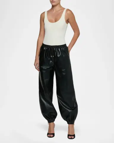 L'Agence Mariko Faux-Leather Joggers | Thumbnail 2 L'Agence Mariko Faux-Leather Joggers | Thumbnail 2