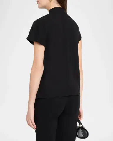 Staud Davina Asymmetric Draped High-Neck Top | Thumbnail 3 Staud Davina Asymmetric Draped High-Neck Top | Thumbnail 3
