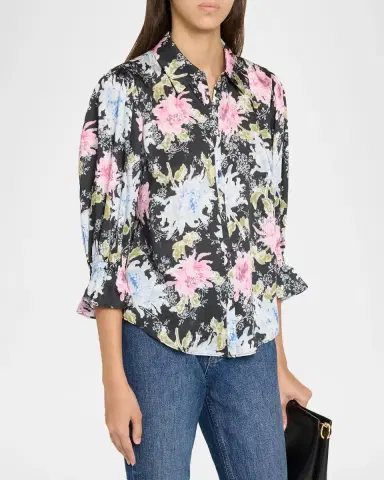 Cinq à Sept Fiona Dahlia Print Top | Thumbnail 4 Cinq à Sept Fiona Dahlia Print Top | Thumbnail 4