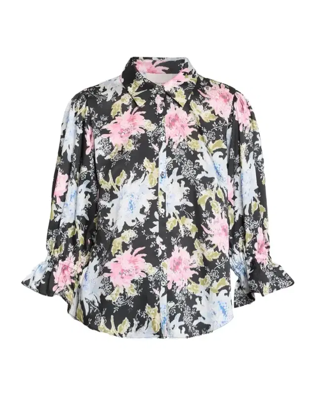 Fiona Dahlia Print Top Fiona Dahlia Print Top