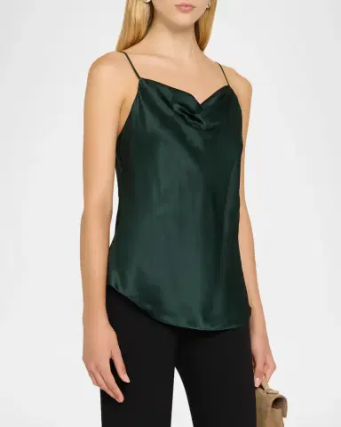 Cinq à Sept Marta Cowl-Neck Silk Camisole | Thumbnail 4 Cinq à Sept Marta Cowl-Neck Silk Camisole | Thumbnail 4