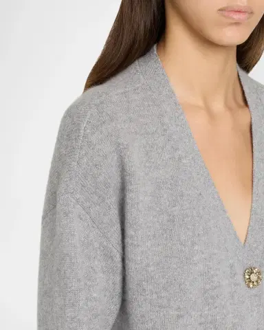 Cinq à Sept Rhinestone Button-Front Cashmere Cardigan | Thumbnail 5 Cinq à Sept Rhinestone Button-Front Cashmere Cardigan | Thumbnail 5