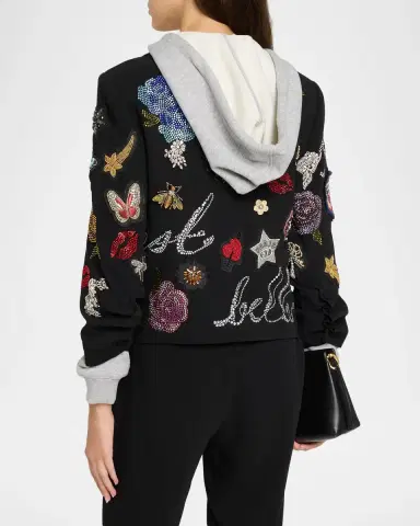 Cinq à Sept Greatest Hits Embellished Hybrid Blazer | Thumbnail 3 Cinq à Sept Greatest Hits Embellished Hybrid Blazer | Thumbnail 3