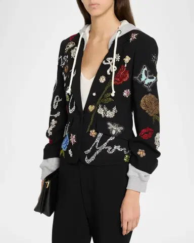 Cinq à Sept Greatest Hits Embellished Hybrid Blazer | Thumbnail 4 Cinq à Sept Greatest Hits Embellished Hybrid Blazer | Thumbnail 4