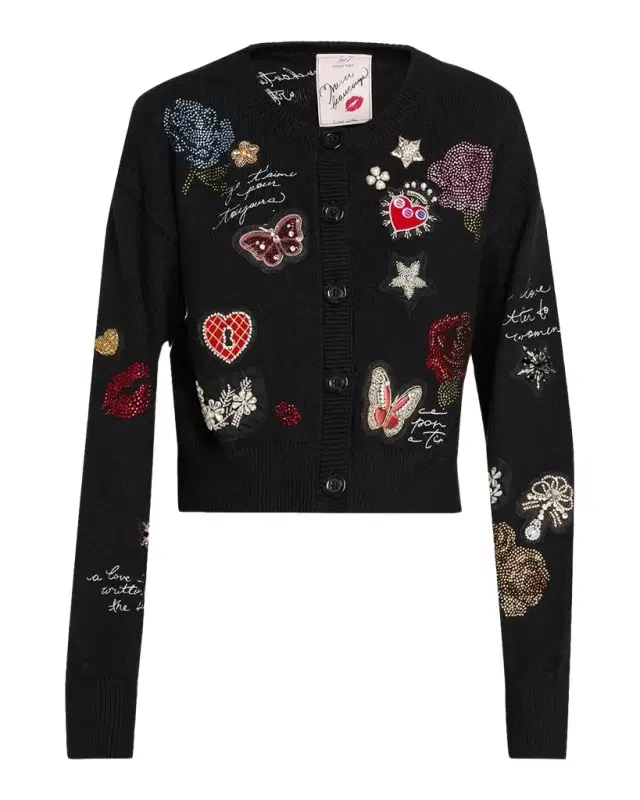 Lisette Embroidered Cotton-Blend Cardigan Lisette Embroidered Cotton-Blend Cardigan