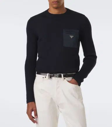 Prada Logo virgin wool sweater | Thumbnail 3 Prada Logo virgin wool sweater | Thumbnail 3