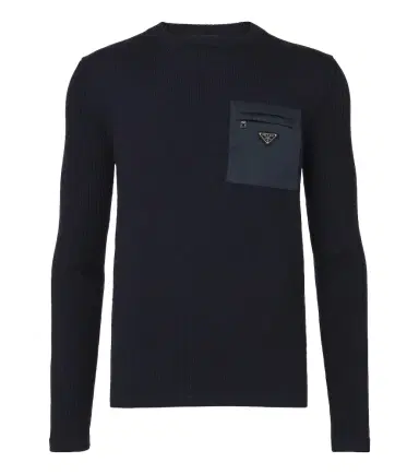 Prada Logo virgin wool sweater | Thumbnail 1 Prada Logo virgin wool sweater | Thumbnail 1