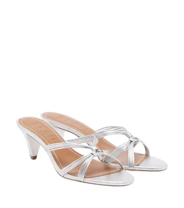 Carrie metallic leather mules Carrie metallic leather mules