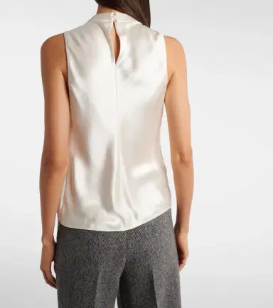 Gabriela Hearst Melina draped silk satin top | Thumbnail 4 Gabriela Hearst Melina draped silk satin top | Thumbnail 4