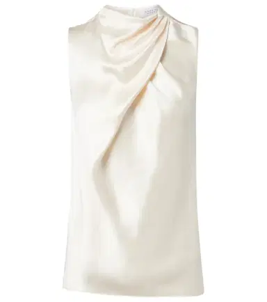 Gabriela Hearst Melina draped silk satin top | Thumbnail 1 Gabriela Hearst Melina draped silk satin top | Thumbnail 1