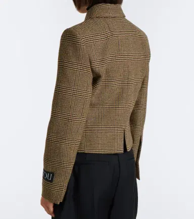 Patou Prince of Wales check jacket | Thumbnail 3 Patou Prince of Wales check jacket | Thumbnail 3