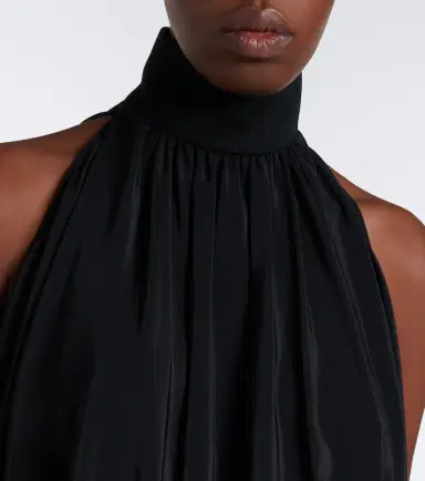 Sportmax Draped halterneck silk satin top | Thumbnail 2 Sportmax Draped halterneck silk satin top | Thumbnail 2