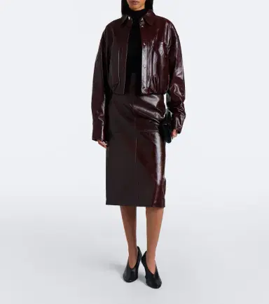 Sportmax Cropped leather jacket | Thumbnail 4 Sportmax Cropped leather jacket | Thumbnail 4