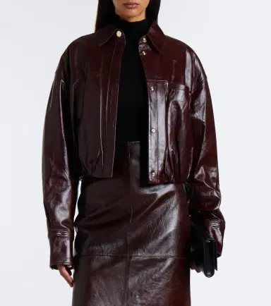 Sportmax Cropped leather jacket | Thumbnail 5 Sportmax Cropped leather jacket | Thumbnail 5