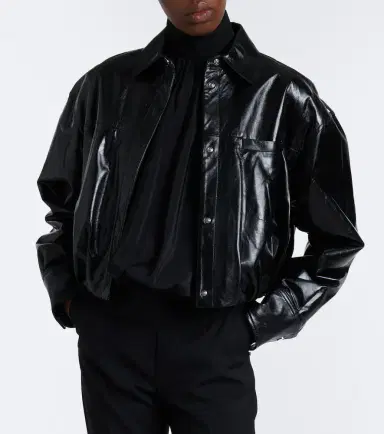 Sportmax Cropped leather jacket | Thumbnail 2 Sportmax Cropped leather jacket | Thumbnail 2