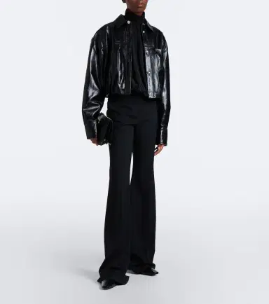 Sportmax Cropped leather jacket | Thumbnail 3 Sportmax Cropped leather jacket | Thumbnail 3