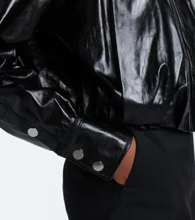 Sportmax Cropped leather jacket | Thumbnail 4 Sportmax Cropped leather jacket | Thumbnail 4
