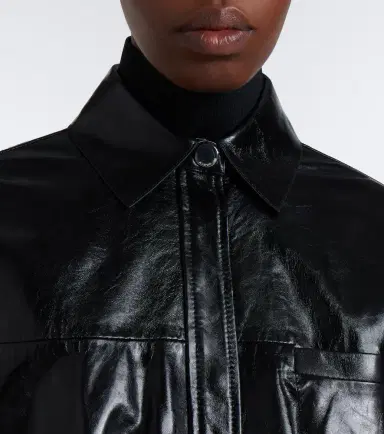 Sportmax Cropped leather jacket | Thumbnail 6 Sportmax Cropped leather jacket | Thumbnail 6