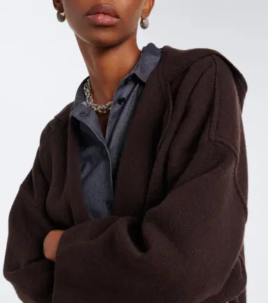 Max Mara Hooded wool and cashmere cardigan | Thumbnail 3 Max Mara Hooded wool and cashmere cardigan | Thumbnail 3