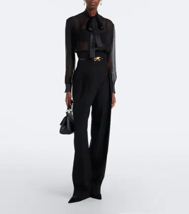 Dolce & Gabbana Pinstripe virgin wool wide-leg pants | Thumbnail 3 Dolce & Gabbana Pinstripe virgin wool wide-leg pants | Thumbnail 3