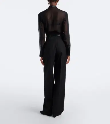 Dolce & Gabbana Pinstripe virgin wool wide-leg pants | Thumbnail 5 Dolce & Gabbana Pinstripe virgin wool wide-leg pants | Thumbnail 5