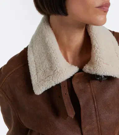 Gucci Shearling-trimmed leather blouson jacket | Thumbnail 2 Gucci Shearling-trimmed leather blouson jacket | Thumbnail 2