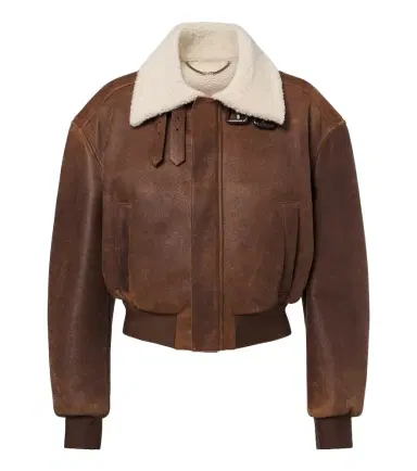 Gucci Shearling-trimmed leather blouson jacket | Thumbnail 1 Gucci Shearling-trimmed leather blouson jacket | Thumbnail 1
