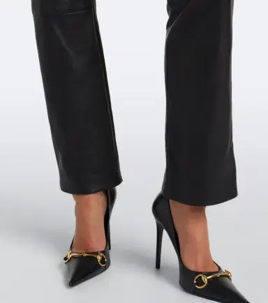 Gucci Leather straight pants | Thumbnail 2 Gucci Leather straight pants | Thumbnail 2