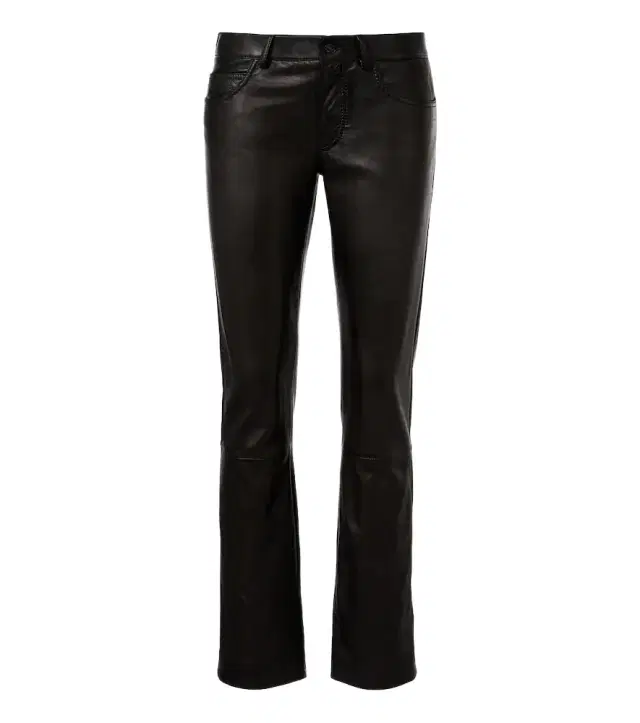 Leather straight pants Leather straight pants