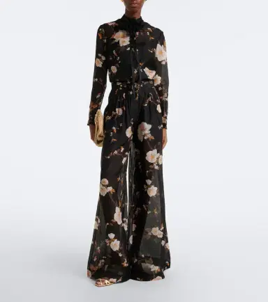 Zimmermann Ascent floral linen and silk wide-leg pants | Thumbnail 4 Zimmermann Ascent floral linen and silk wide-leg pants | Thumbnail 4