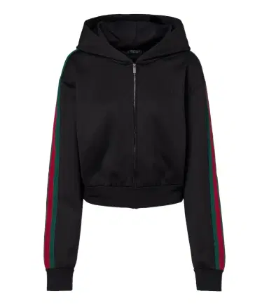 Gucci Web Stripe jersey zip-up hoodie | Thumbnail 1 Gucci Web Stripe jersey zip-up hoodie | Thumbnail 1