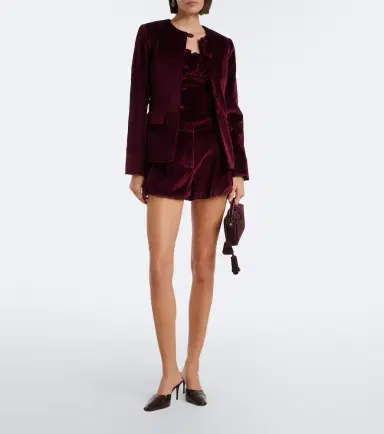 Posse Maria cotton velvet balloon shorts | Thumbnail 5 Posse Maria cotton velvet balloon shorts | Thumbnail 5