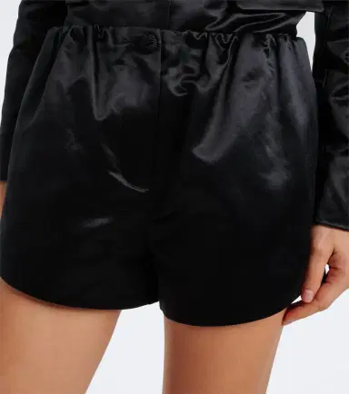 Posse Verity cotton and silk satin shorts | Thumbnail 2 Posse Verity cotton and silk satin shorts | Thumbnail 2