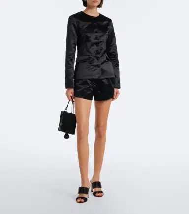 Posse Verity cotton and silk satin shorts | Thumbnail 5 Posse Verity cotton and silk satin shorts | Thumbnail 5