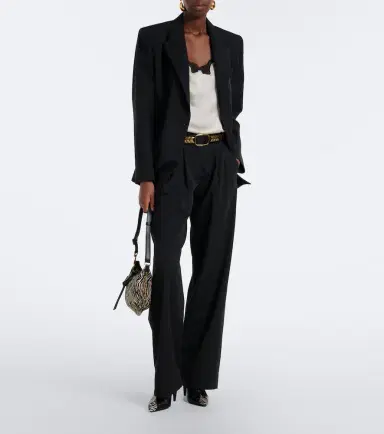 Isabel Marant Lyda pleated virgin wool straight pants | Thumbnail 4 Isabel Marant Lyda pleated virgin wool straight pants | Thumbnail 4