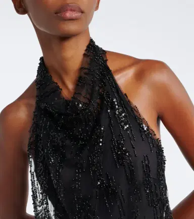 Staud Monay embellished halterneck bodysuit | Thumbnail 2 Staud Monay embellished halterneck bodysuit | Thumbnail 2
