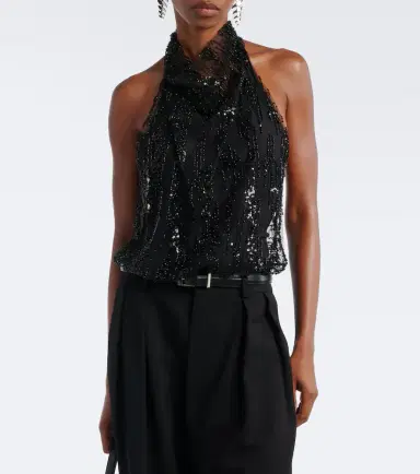 Staud Monay embellished halterneck bodysuit | Thumbnail 5 Staud Monay embellished halterneck bodysuit | Thumbnail 5