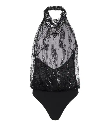 Staud Monay embellished halterneck bodysuit | Thumbnail 1 Staud Monay embellished halterneck bodysuit | Thumbnail 1