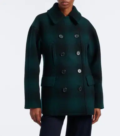 Polo Ralph Lauren Plaid wool-blend peacoat | Thumbnail 2 Polo Ralph Lauren Plaid wool-blend peacoat | Thumbnail 2