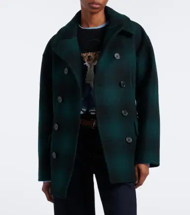 Polo Ralph Lauren Plaid wool-blend peacoat | Thumbnail 4 Polo Ralph Lauren Plaid wool-blend peacoat | Thumbnail 4