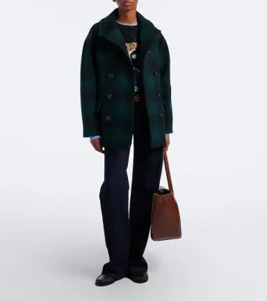 Polo Ralph Lauren Plaid wool-blend peacoat | Thumbnail 7 Polo Ralph Lauren Plaid wool-blend peacoat | Thumbnail 7