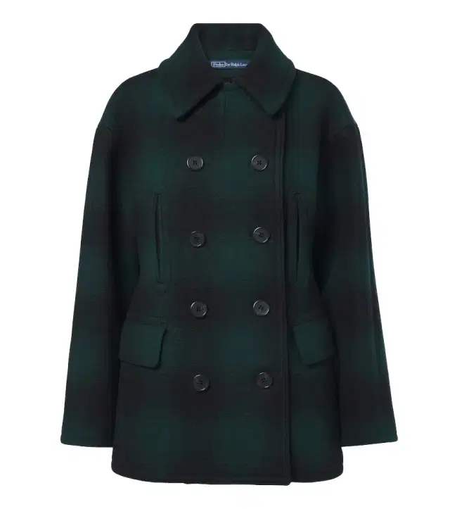 Plaid wool-blend peacoat Plaid wool-blend peacoat