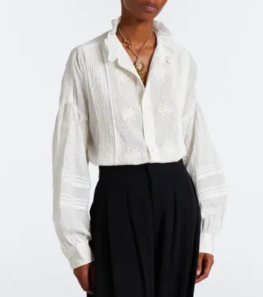 Polo Ralph Lauren Embroidered ruffled blouse | Thumbnail 3 Polo Ralph Lauren Embroidered ruffled blouse | Thumbnail 3